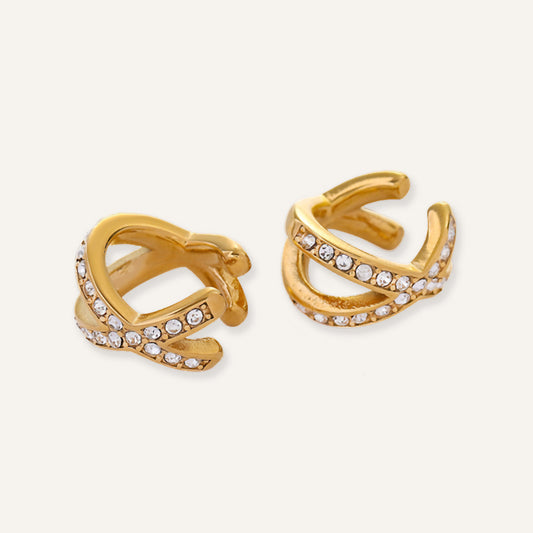 Lomenda Dazzling X Statement Ear Cuffs