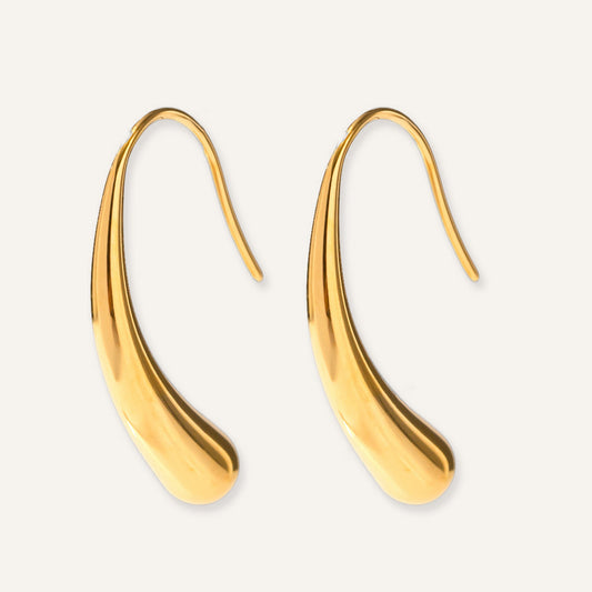 Lomenda Elegant Curved Drop Earrings