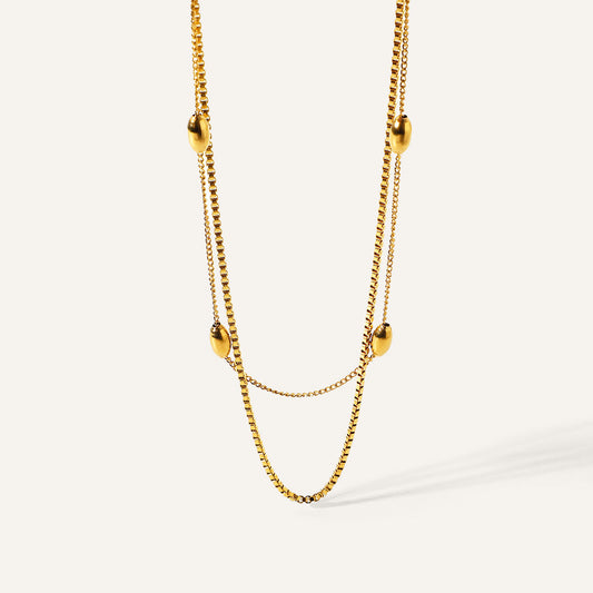 Lomenda Cascading Gold Beaded Necklace