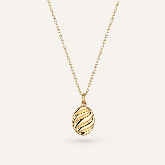 Lomenda Croissant Twist Pendant Necklace