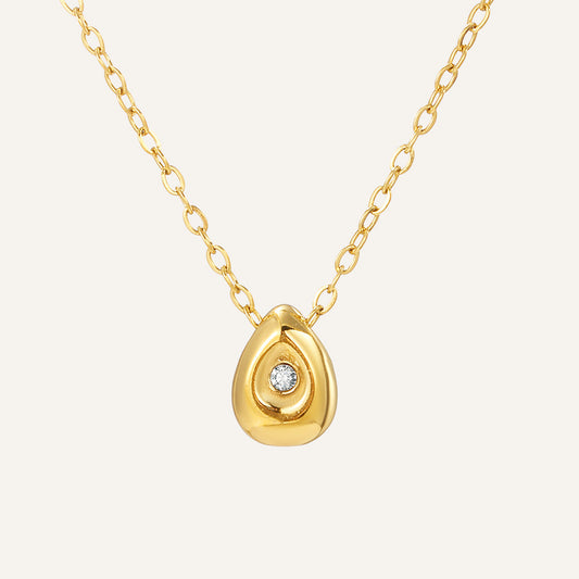 Lomenda Dazzling Teardrop Pendant Necklace