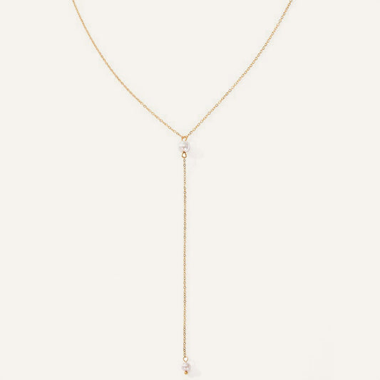 Lomenda Classic Pearl Lariat Necklace